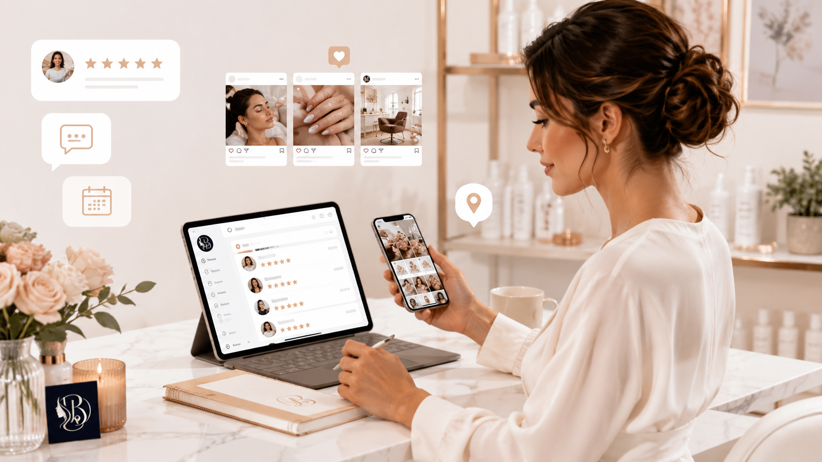 Helyi szépségipari szolgáltató online jelenléte